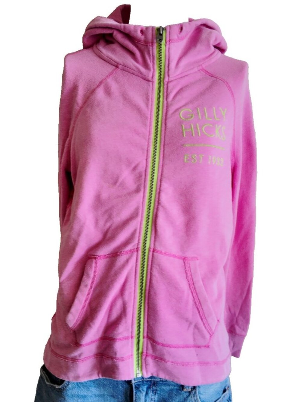 Y2K gilly hicks pink hoodie size medium